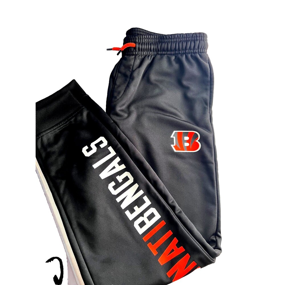 NFL Ultra Game Cincinnati Bengals Unisex Game Day Joggers SIZE YOUTH 18-20